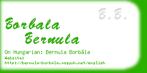 borbala bernula business card